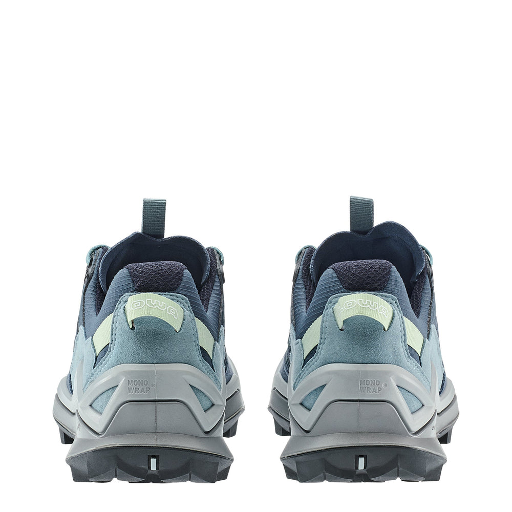 Women's LOWA MADDOX PRO GTX LO WS hiking shoe in SMOKE BLUE/SLATE BLUE with GORE-TEX waterproof protection for hiking. SKU 3216306663
