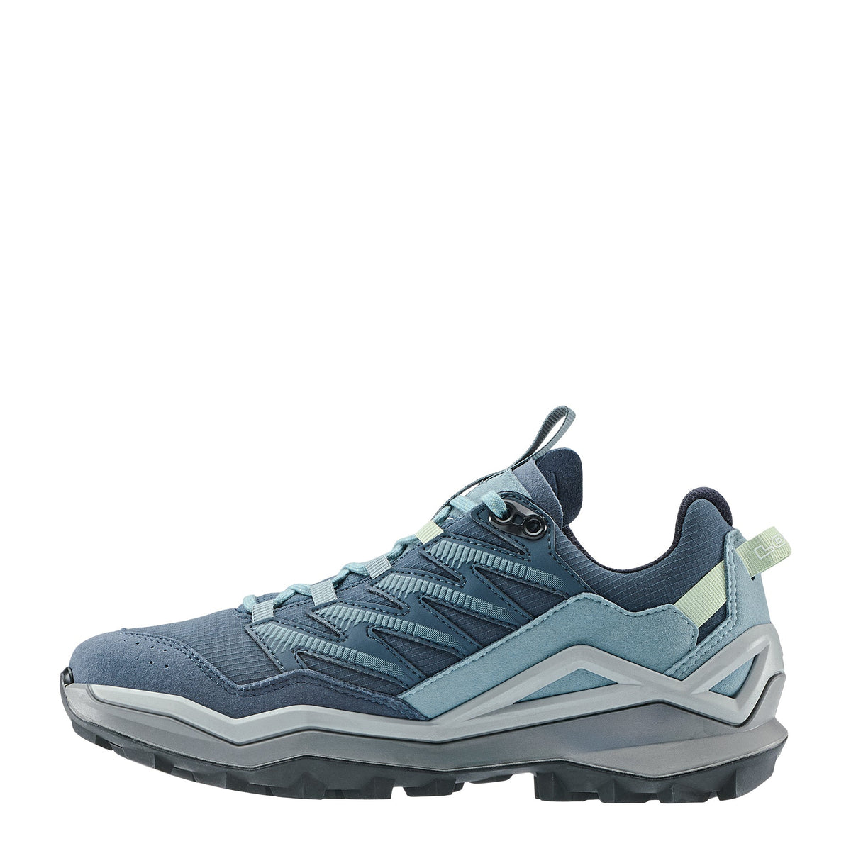 Women's LOWA MADDOX PRO GTX LO WS hiking shoe in SMOKE BLUE/SLATE BLUE with GORE-TEX waterproof protection for hiking. SKU 3216306663