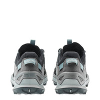 Women's LOWA MADDOX PRO GTX LO WS hiking shoe in BLACK/GREY with GORE-TEX waterproof protection for hiking. SKU 3216309930, 3216319930