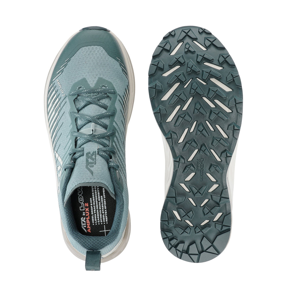 Women's LOWA AMPLUX 2 WS trail running shoe in SMOKE BLUE/SLATE BLUE for trail running. SKU 3216806663