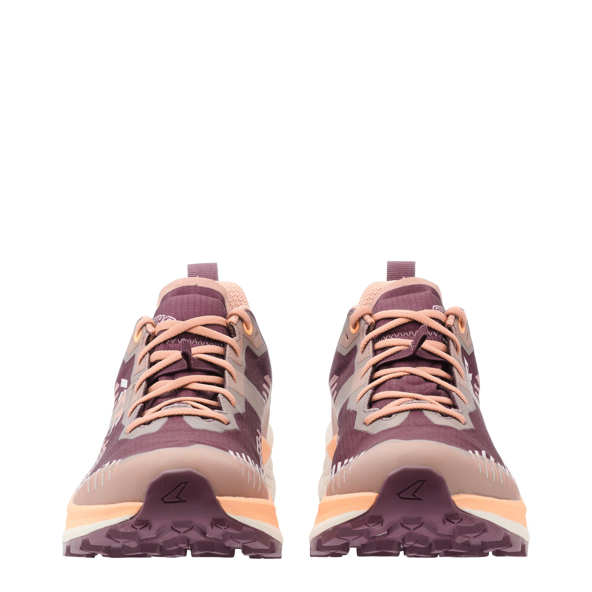 Women's LOWA AMPLUX 2 GTX WS trail running shoe in BURGUNDY/CLAY with GORE-TEX waterproof protection for trail running. SKU 3216853708