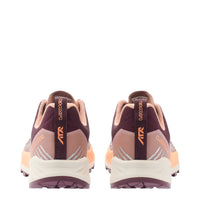Women's LOWA AMPLUX 2 GTX WS trail running shoe in BURGUNDY/CLAY with GORE-TEX waterproof protection for trail running. SKU 3216853708