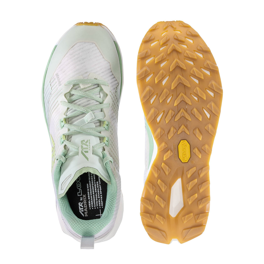 Women's LOWA MADRIX WS trail running shoe in MILKY GREEN/WHITE for trail running. SKU 3218407201