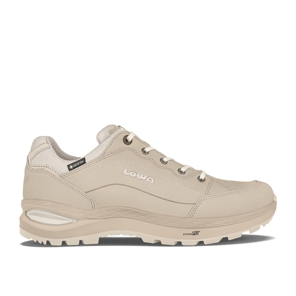 Women's LOWA RENEGADE EVO GTX LO WS hiking shoe in CHAMPAGNE/PANNA with GORE-TEX waterproof protection for hiking. SKU 3218674229