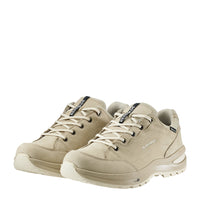 Women's LOWA RENEGADE EVO GTX LO WS hiking shoe in CHAMPAGNE/PANNA with GORE-TEX waterproof protection for hiking. SKU 3218674229