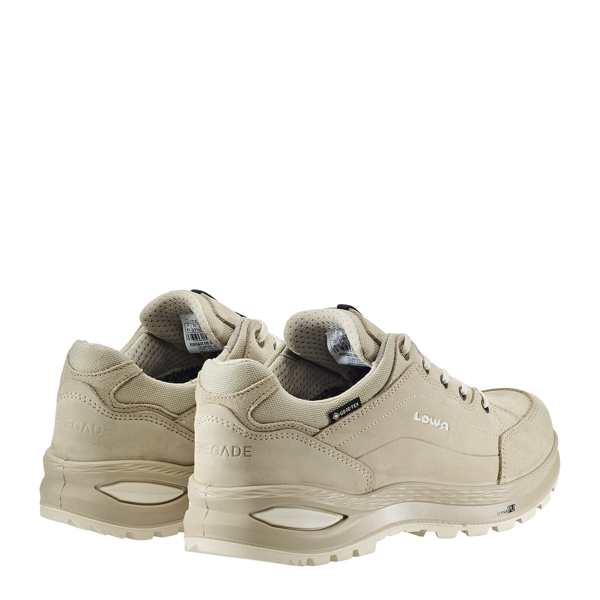 Women's LOWA RENEGADE EVO GTX LO WS hiking shoe in CHAMPAGNE/PANNA with GORE-TEX waterproof protection for hiking. SKU 3218674229