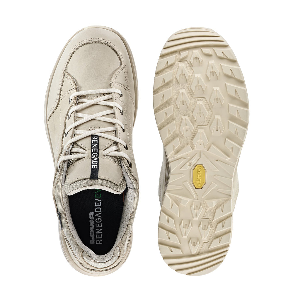 Women's LOWA RENEGADE EVO GTX LO WS hiking shoe in CHAMPAGNE/PANNA with GORE-TEX waterproof protection for hiking. SKU 3218674229