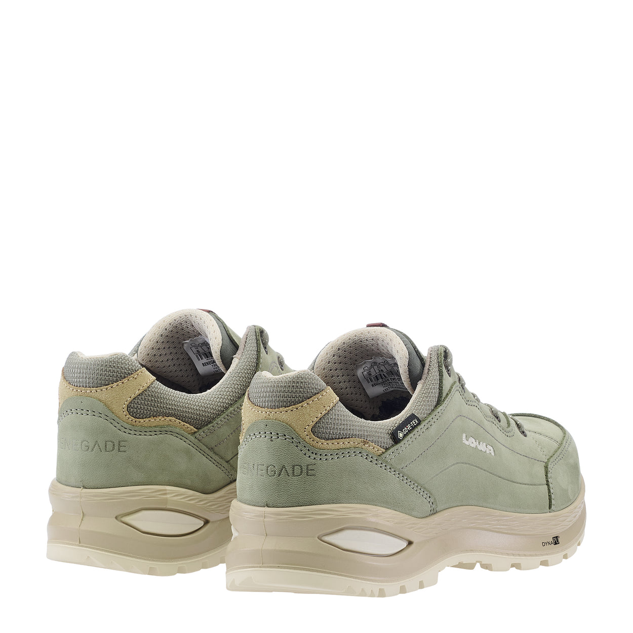 LOWA RENEGADE EVO GTX LO WS women's hiking shoe in sage, back profile