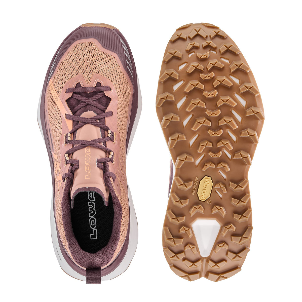 Women's LOWA SKYTERRA WS trail running shoe in BURGUNDY/CLAY for trail running. SKU 3218703708