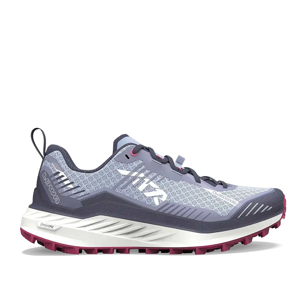 Women's LOWA SKYTERRA WS trail running shoe in LILAC/PLUM for trail running. SKU 3218707259