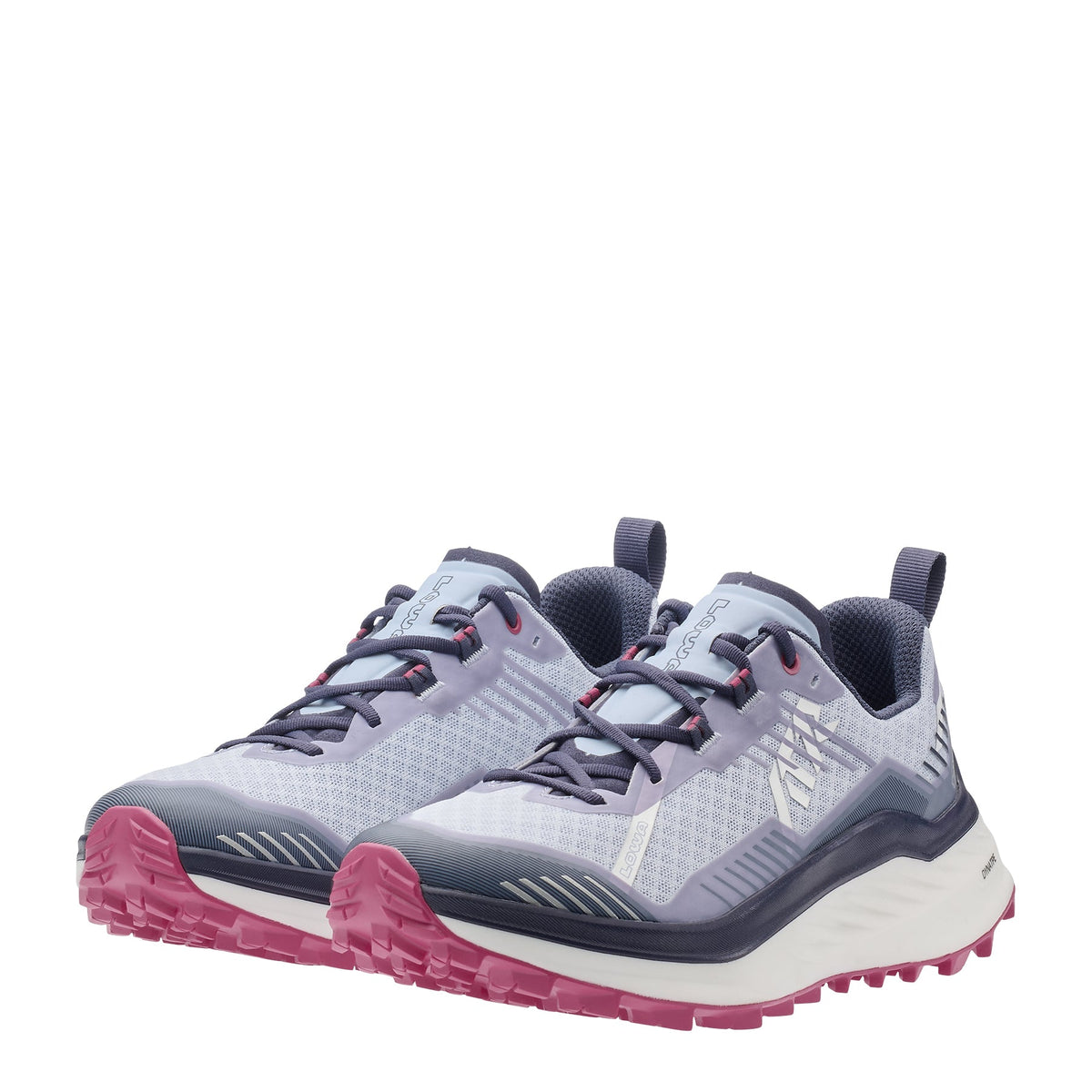 Women's LOWA SKYTERRA WS trail running shoe in LILAC/PLUM for trail running. SKU 3218707259