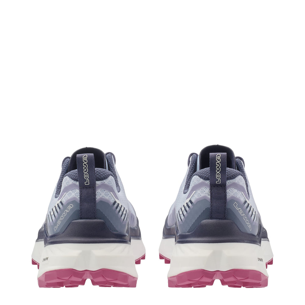 Women's LOWA SKYTERRA WS trail running shoe in LILAC/PLUM for trail running. SKU 3218707259