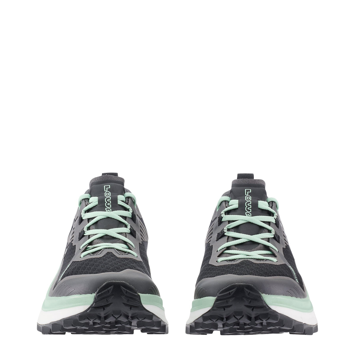 Women's LOWA SKYTERRA WS trail running shoe in BLACK/JADE for trail running. SKU 3218709910