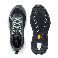 LOWA SKYTERRA WS women's trail running shoe in black/jade, top-outsole profile
