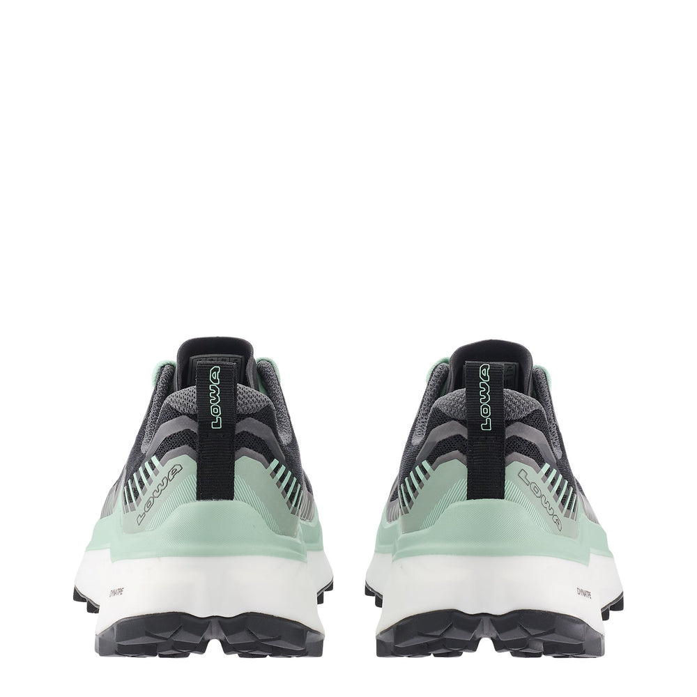 Women's LOWA SKYTERRA WS trail running shoe in BLACK/JADE for trail running. SKU 3218709910
