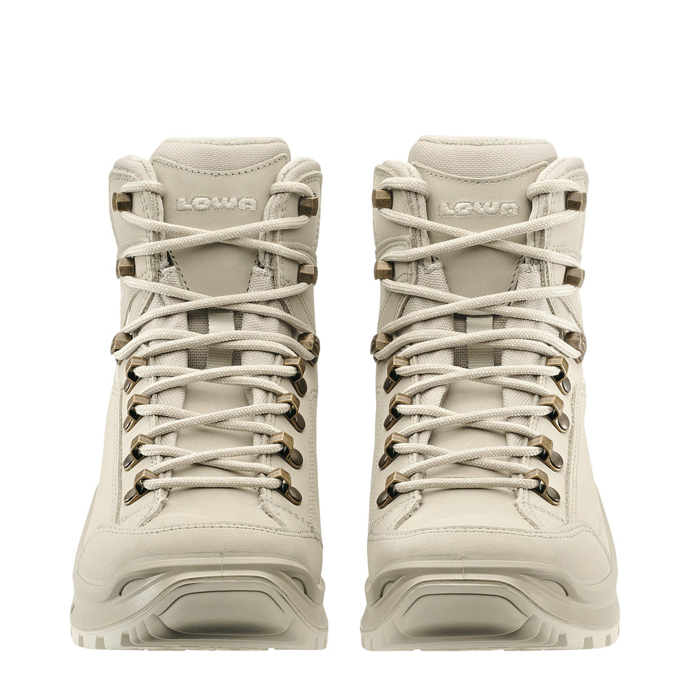 Women's LOWA RENEGADE EVO GTX MID WS hiking boot in CHAMPAGNE/PANNA with GORE-TEX waterproof protection for hiking and mountain use. SKU 3219164229