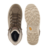Women's LOWA RENEGADE EVO GTX MID WS hiking boot in SAND/BURGUNDY with GORE-TEX waterproof protection for hiking and mountain use. SKU 3219164347