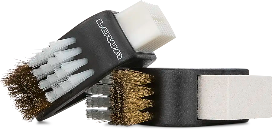 LOWA Triangle brush for boot cleaning.