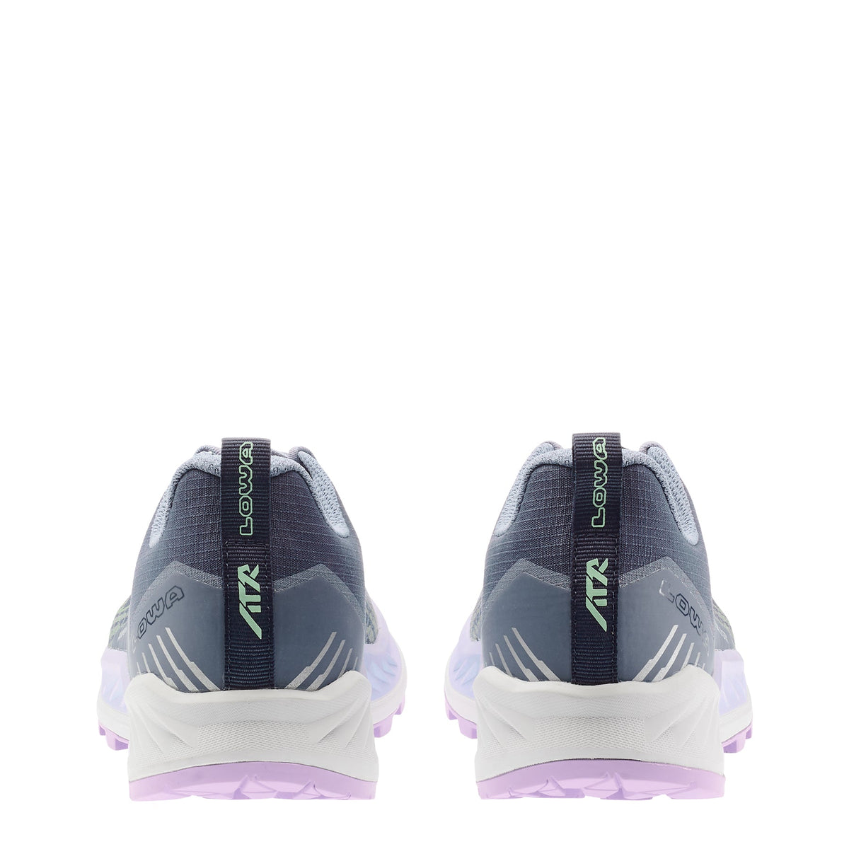 Women's LOWA AMPLUX 2 GTX WS trail running shoe in LILAC/PLUM with GORE-TEX waterproof protection for trail running. SKU 3216857259