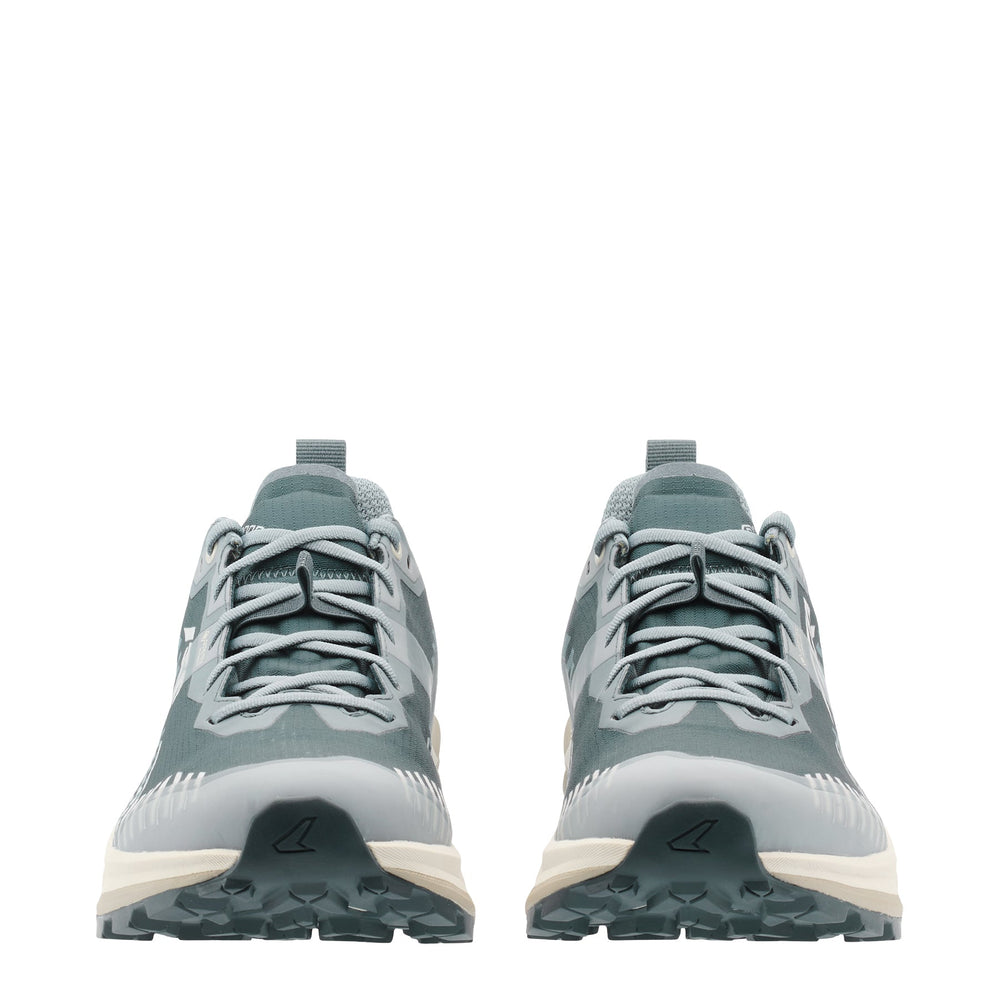 Women's LOWA AMPLUX 2 GTX WS trail running shoe in SMOKE BLUE/SLATE BLUE with GORE-TEX waterproof protection for trail running. SKU 3216856663