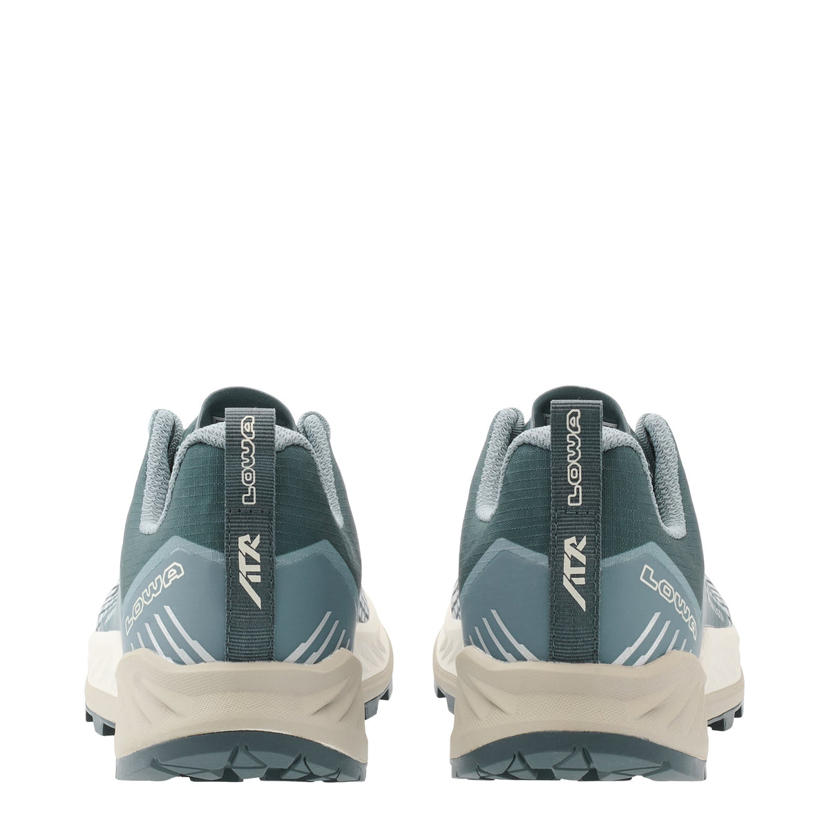 Women's LOWA AMPLUX 2 GTX WS trail running shoe in SMOKE BLUE/SLATE BLUE with GORE-TEX waterproof protection for trail running. SKU 3216856663