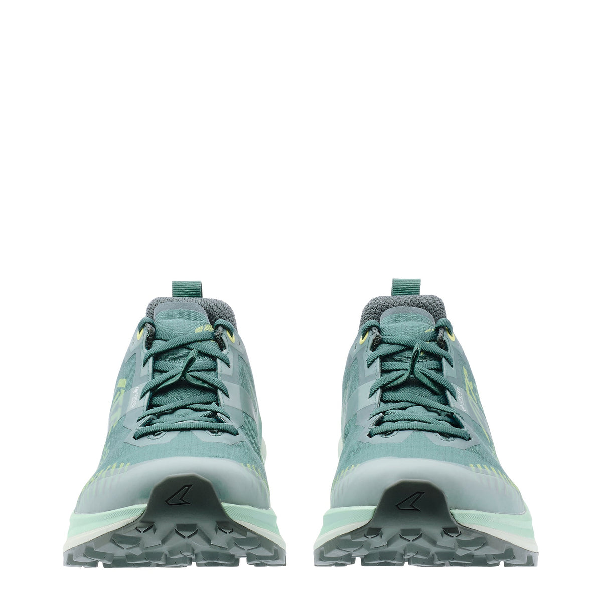 Women's LOWA AMPLUX 2 GTX WS trail running shoe in PETROL/MINT with GORE-TEX waterproof protection for trail running. SKU 3216857441