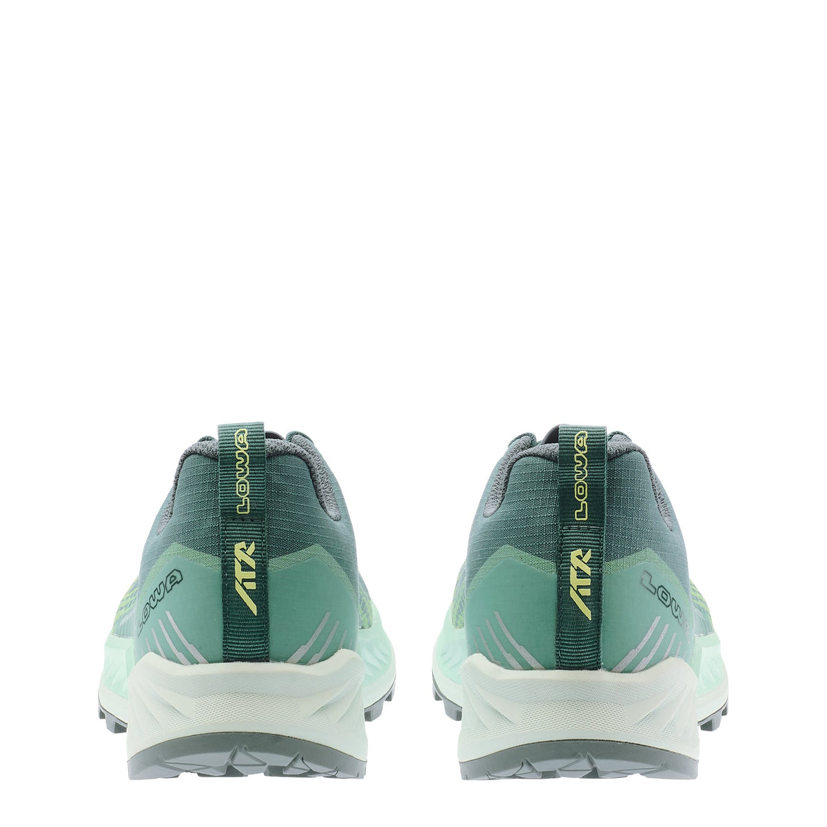 Women's LOWA AMPLUX 2 GTX WS trail running shoe in PETROL/MINT with GORE-TEX waterproof protection for trail running. SKU 3216857441