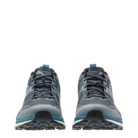 Men's LOWA AMPLUX 2 GTX trail running shoe in NAVY/GREY with GORE-TEX waterproof protection for trail running. SKU 3116856930
