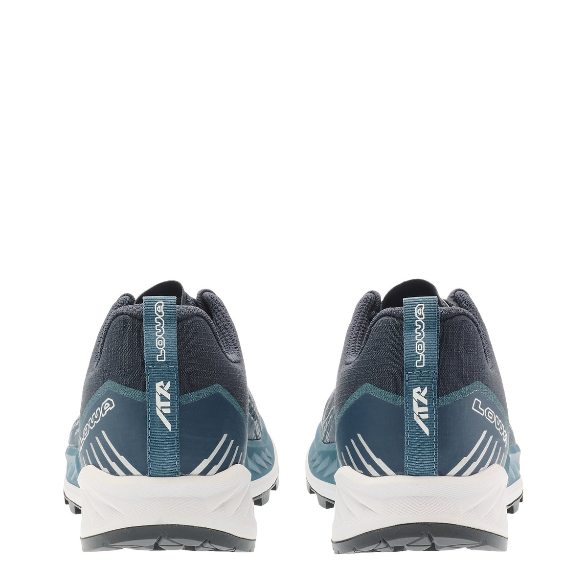 Men's LOWA AMPLUX 2 GTX trail running shoe in NAVY/GREY with GORE-TEX waterproof protection for trail running. SKU 3116856930
