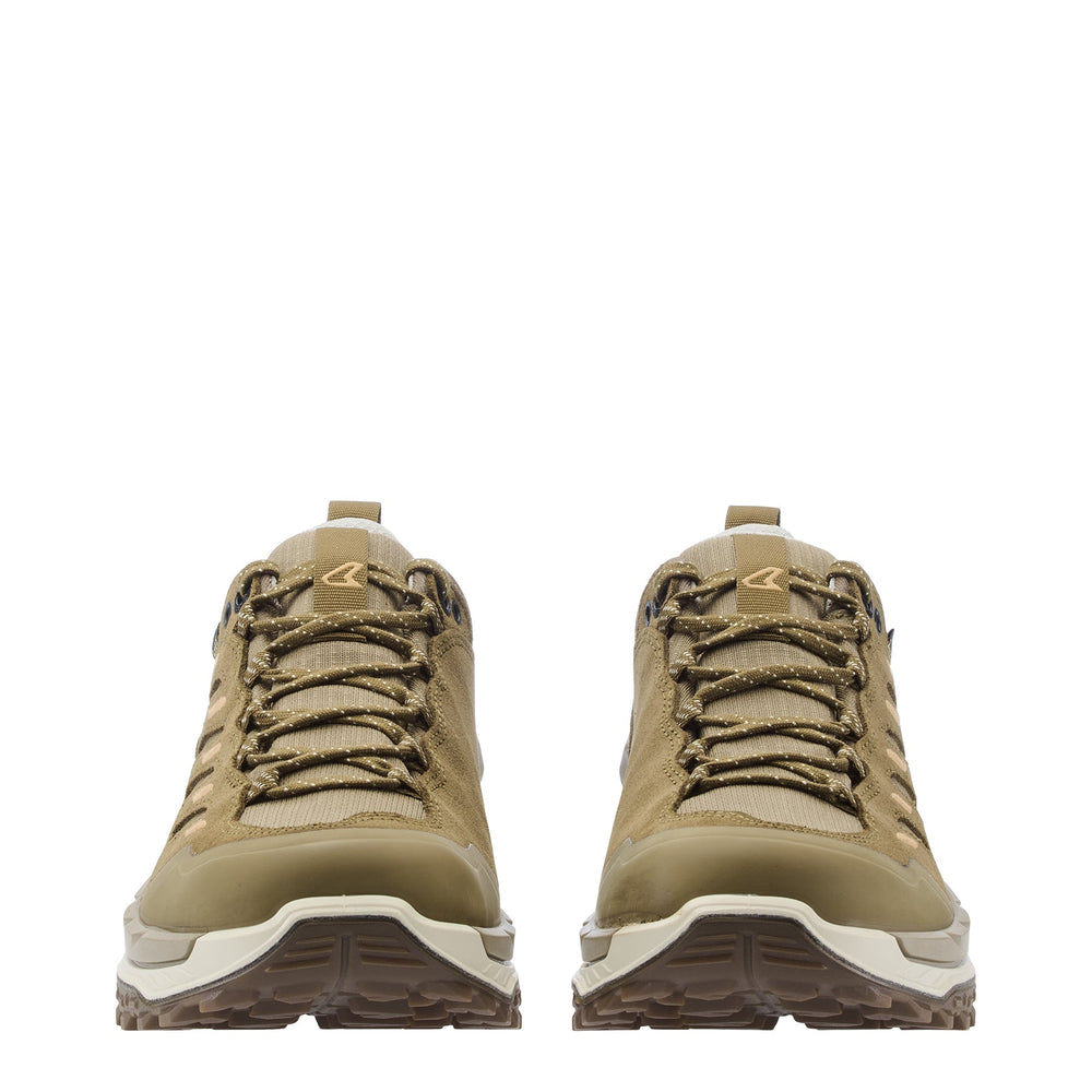 Women's LOWA INNOVO GTX LO WS hiking shoe in DESERT/PEACH with GORE-TEX waterproof protection for hiking. SKU 3215504927