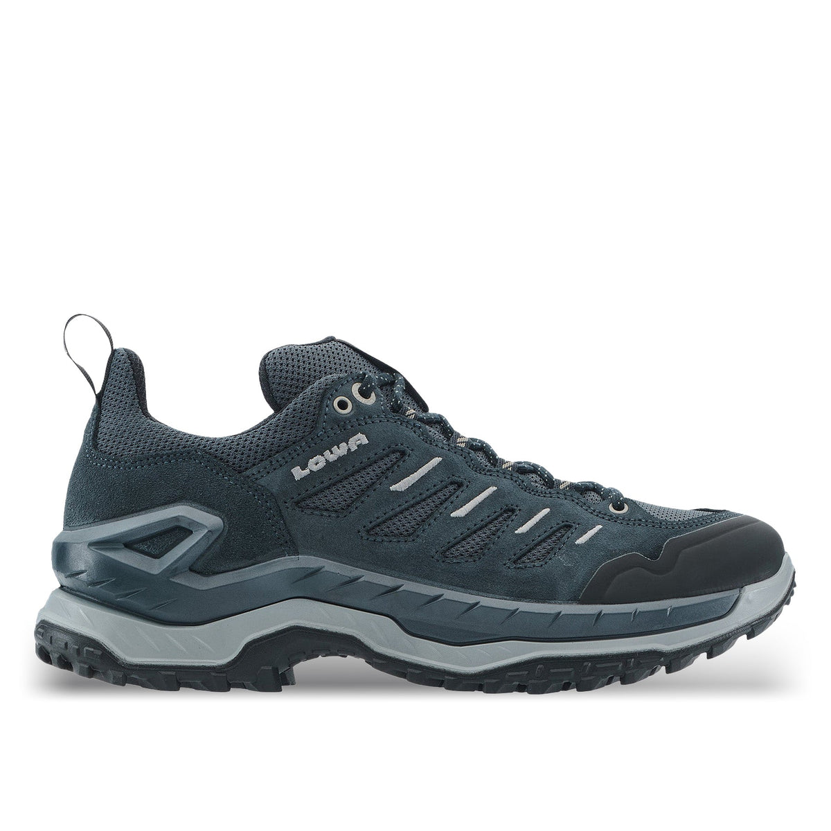 Men's LOWA INNOVO LO hiking shoe in NAVY/GREY for hiking. SKU 3115606930