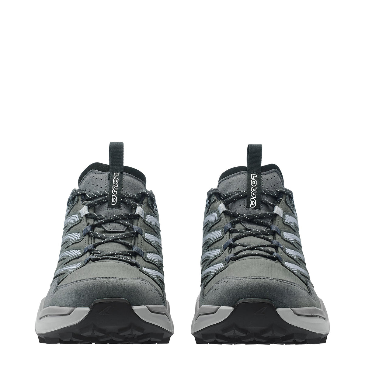 Men's LOWA MADDOX PRO GTX LO hiking shoe in GREY/GREY with GORE-TEX waterproof protection for hiking. SKU 3116309030