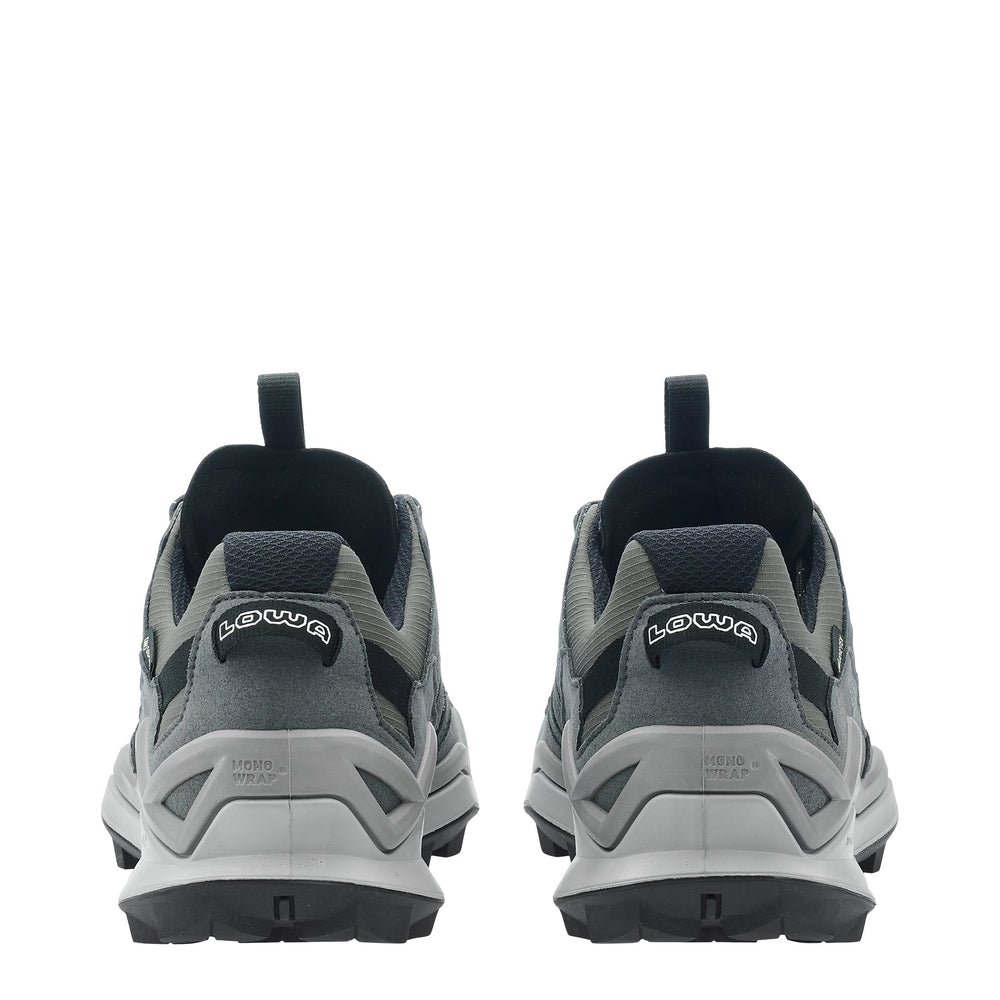 Men's LOWA MADDOX PRO GTX LO hiking shoe in GREY/GREY with GORE-TEX waterproof protection for hiking. SKU 3116309030