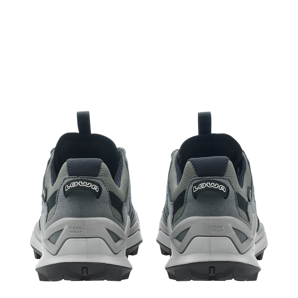 Men's LOWA MADDOX PRO GTX LO hiking shoe in GREY/GREY with GORE-TEX waterproof protection for hiking. SKU 3116309030