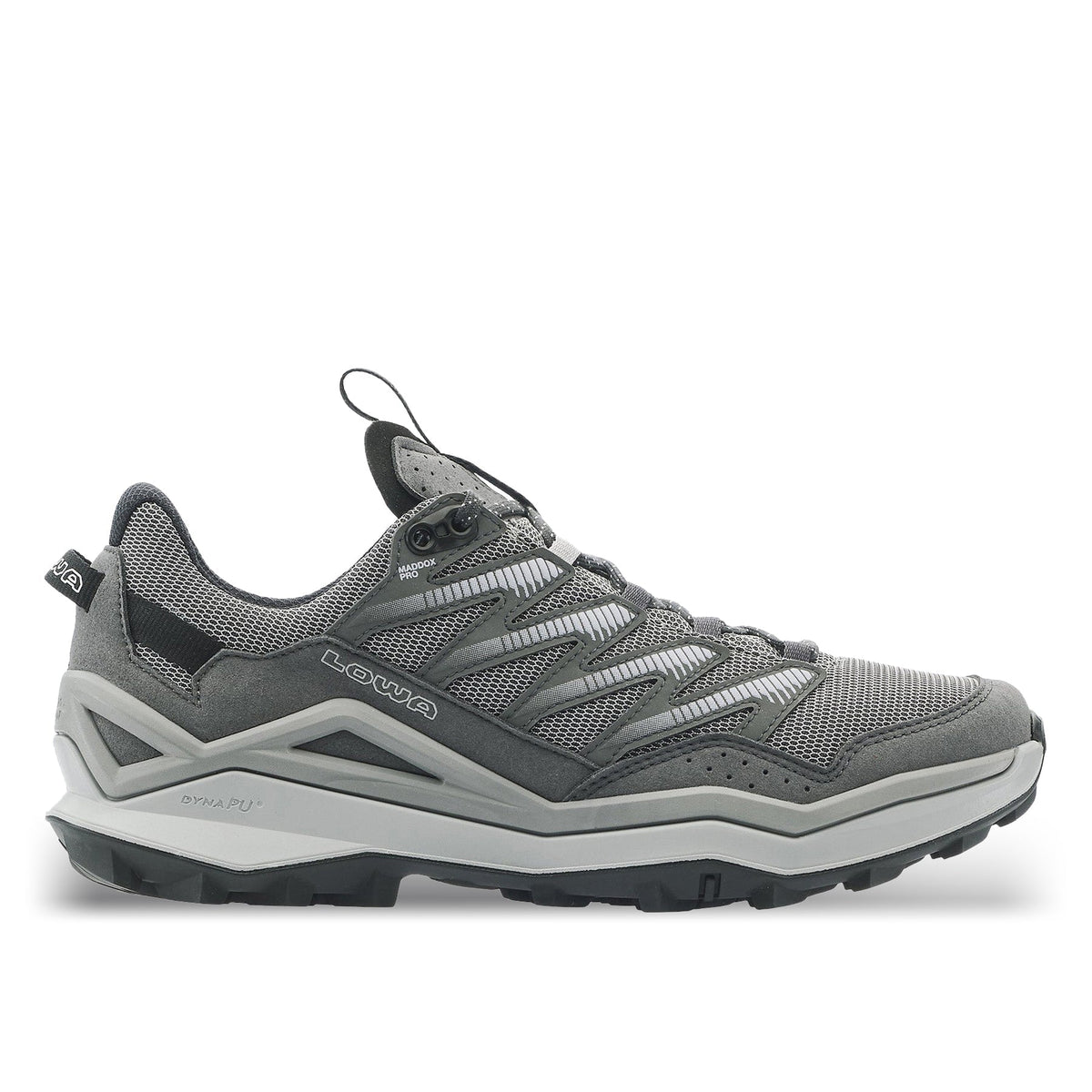 Men's LOWA MADDOX PRO LO hiking shoe in GREY/GREY for hiking. SKU 3116409030