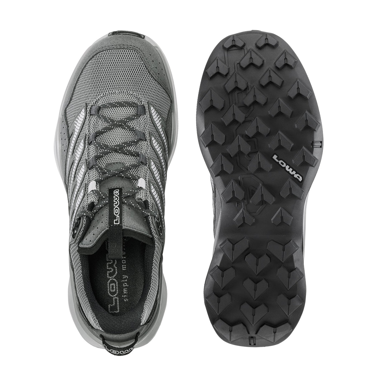 Men's LOWA MADDOX PRO LO hiking shoe in GREY/GREY for hiking. SKU 3116409030
