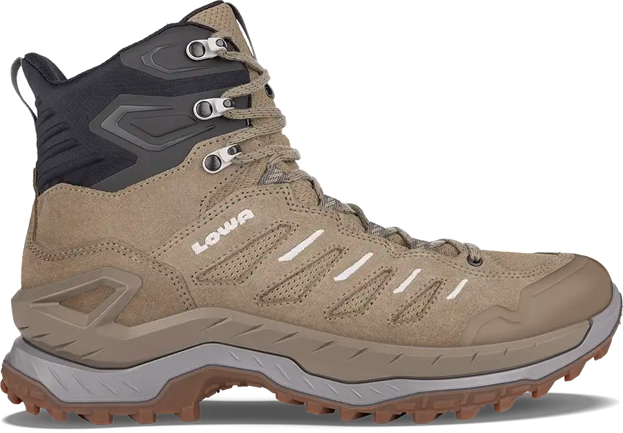 Dune and grey hiking boot with LOWA logo 