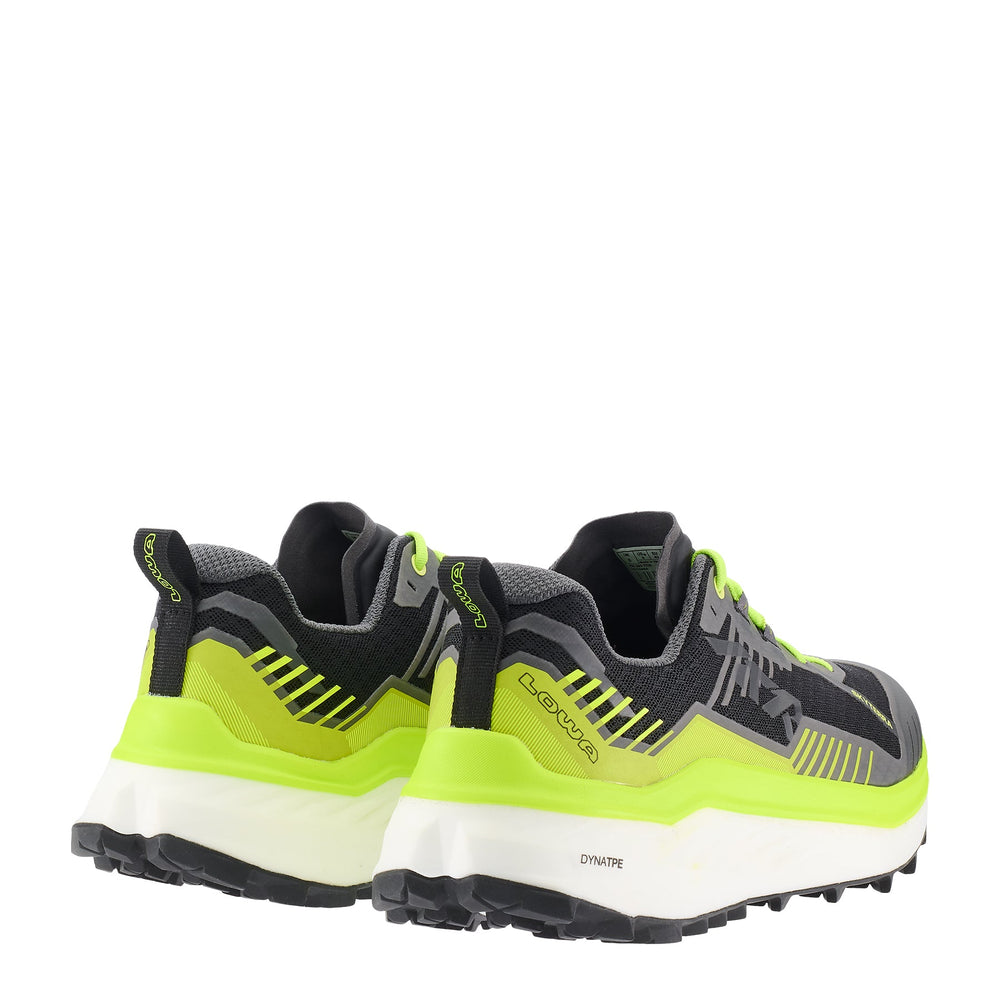 Men's LOWA SKYTERRA trail running shoe in BLACK/LIME for trail running. SKU 3118709903