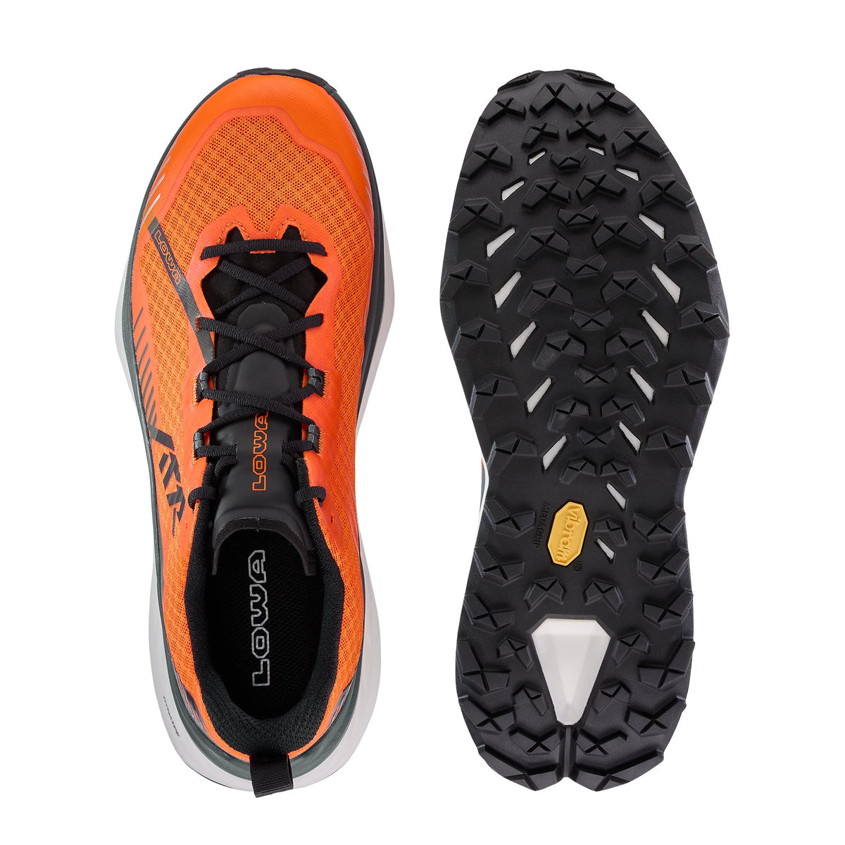 Men's LOWA SKYTERRA trail running shoe in ORANGE/BLACK for trail running. SKU 3118702009